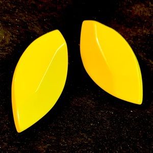Unique Yellow Clip-on Earrings